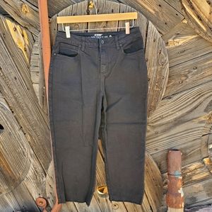 ♧ HT Denim Crop High Waisted Jeans Black Size 9